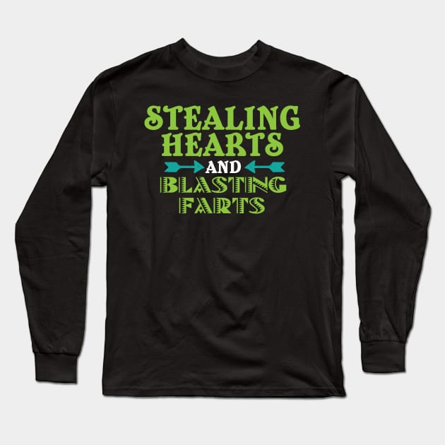 Stealing Hearts & Blasting Farts Long Sleeve T-Shirt by pako-valor